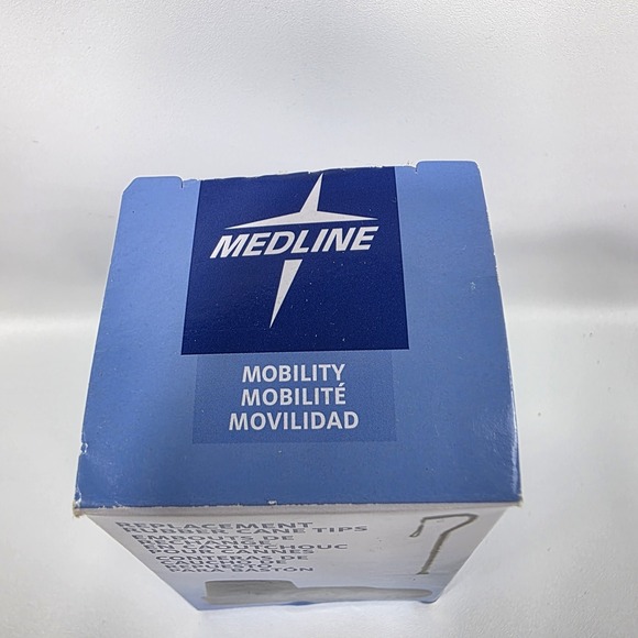 Medline Rubber Replacement Cane Tips Fits Most Canes With 3/4" Diameter - 2 Tips - Picture 2 of 3